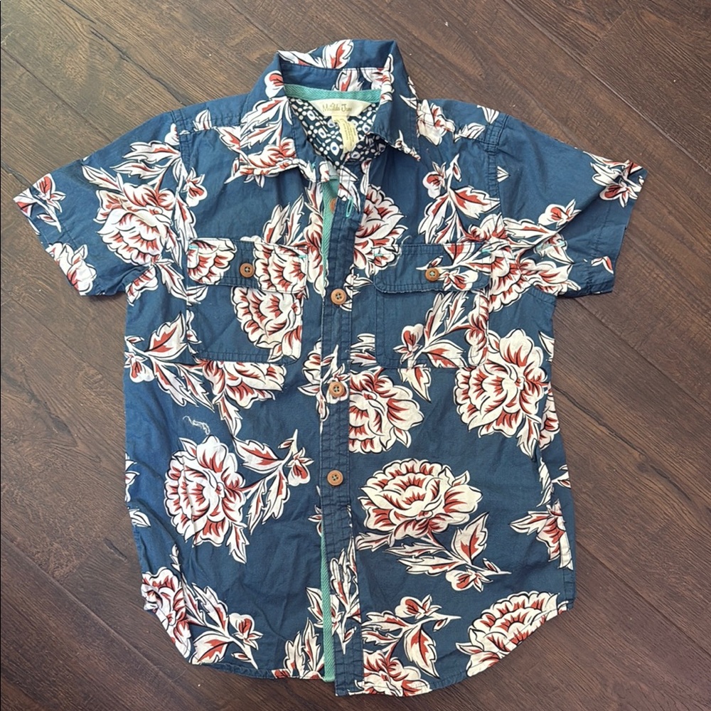 Matilda Jane Blue and White Floral Button-Up